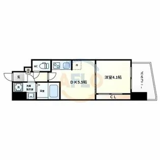 セレニテ難波ミラク参番館【2階】の間取り
