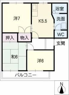 パークハウスNIWA【2階】の間取り