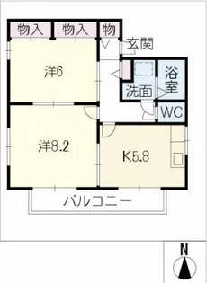 ベルシャトー【2階】の間取り