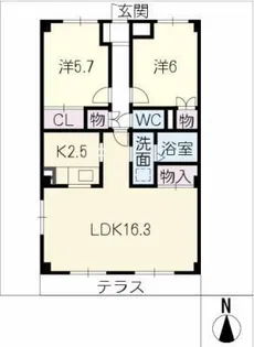 グランドメゾン加島【1階】の間取り
