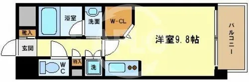 レジデンス本町靭公園【15階】の間取り