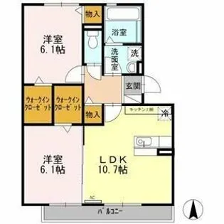 サンプレジオⅡ【2階】の間取り