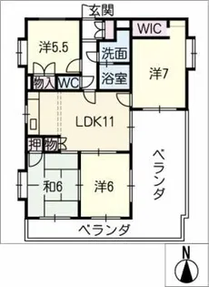 メゾングリーンヒル【4階】の間取り