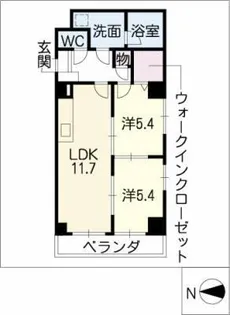 フィーブルサカエ【8階】の間取り