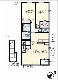 ハイム ローゼン【2階】の間取り