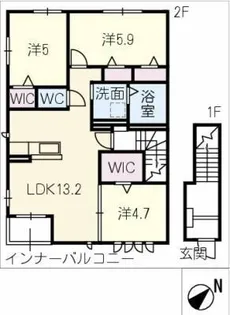 ハイム ローゼン【2階】の間取り