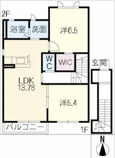 シャルマン光【2階】の間取り