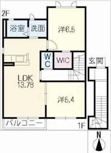 シャルマン光【2階】の間取り