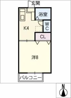 エスティーム天伯 F棟【1階】の間取り