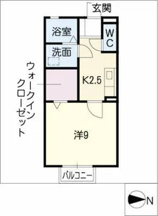 ピアハウスK【1階】の間取り