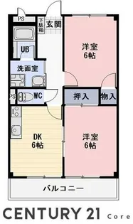 ロザージュ2 野洲市行畑【1階】の間取り