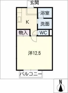 パームタウン東栄【1階】の間取り