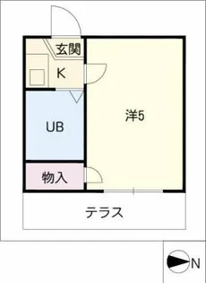 レオパレス国府宮【1階】の間取り