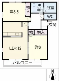 パティオ柏井【1階】の間取り