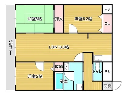 UBI飯塚【905号室】の間取り