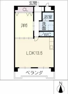 加庄マンション【2階】の間取り