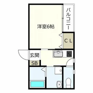 シンフォニア八田【1階】の間取り