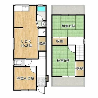 大阪府泉大津市楠町西【一戸建】の間取り