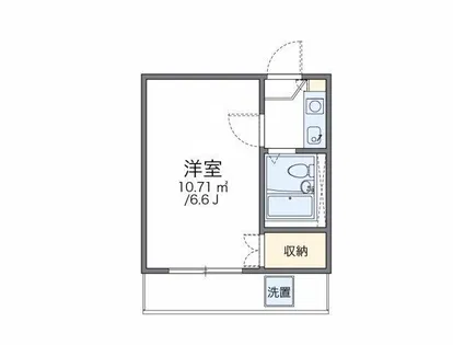 レオパレス豊田【2階】の間取り