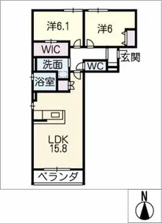 ラ・コリーヌ小田井【4階】の間取り