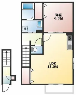 アンプルール リーブル サクラージュ【2階】の間取り