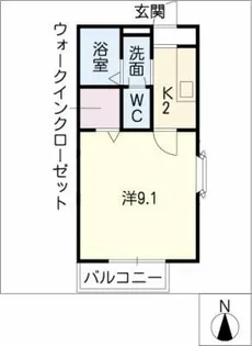 セジュール笈瀬【2階】の間取り
