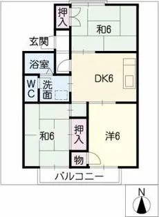 ヴァンベール鳴海【1階】の間取り