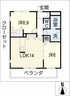 エスペランサ【2階】の間取り