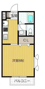 ア リープ ガーデン B【201号室】の間取り