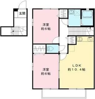 トレジャー御幸 Ⅱ【2階】の間取り