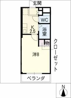 リヴェール牧【2階】の間取り