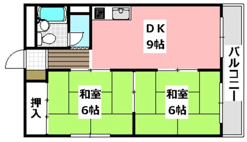 第二コーポ藤本【303号室】の間取り