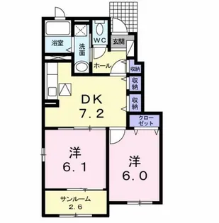 ベルデーア【1階】の間取り