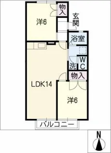 セジュール萩【2階】の間取り