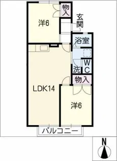 セジュール萩【2階】の間取り