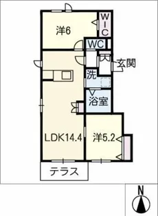 エスプランドル【1階】の間取り