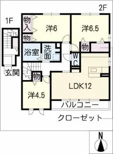 ラ・ルーチェ A棟【2階】の間取り