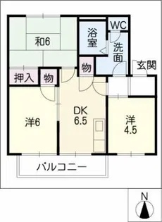 コーポ川池下【2階】の間取り