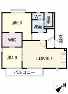 ドミール藤塚 D棟【1階】の間取り
