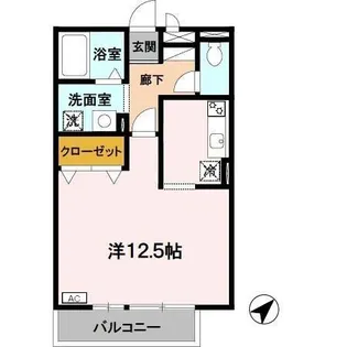 セジュール オオニシ 野洲市栄【3階】の間取り