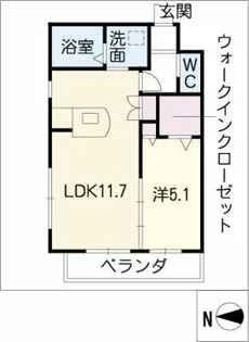 壱番館【4階】の間取り