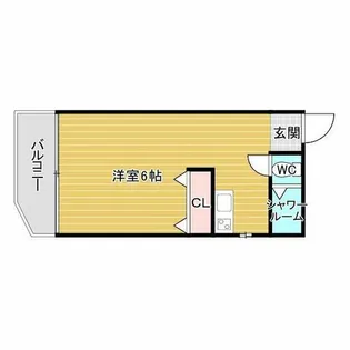 クレール服部【3階】の間取り