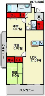 グラシューズ・エール【5階】の間取り