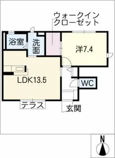 ソレイユJ A棟【1階】の間取り