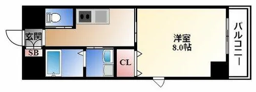 BERG IZUMI【9階】の間取り