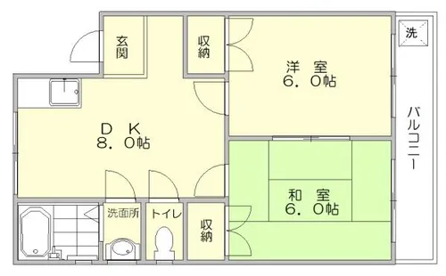 ラックビレッジ【209号室】の間取り