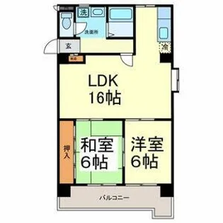 サンパーク大鐘Ⅱ【3階】の間取り