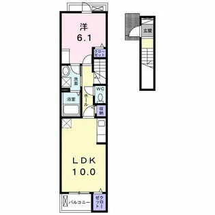 ベル プリモ パッソ【2階】の間取り