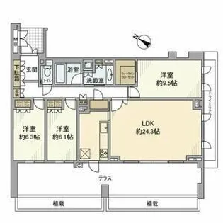 アネシア本山【1階】の間取り