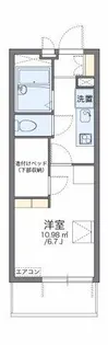 レオパレスフリージア若宮【1階】の間取り